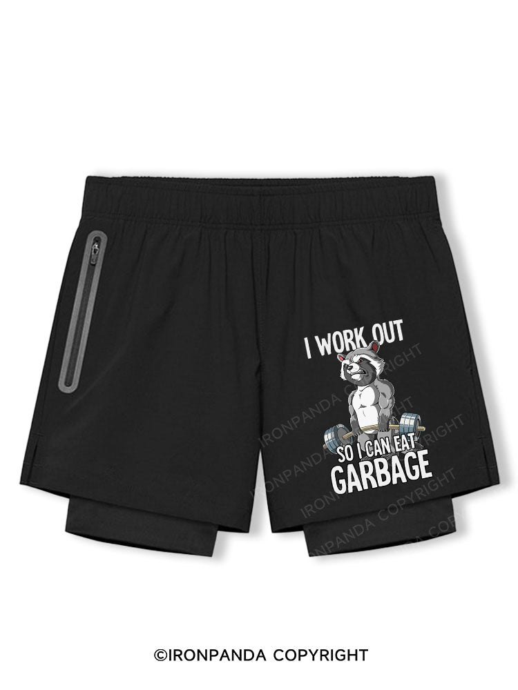 I workout so I can eat garbage Breathable Training Shorts