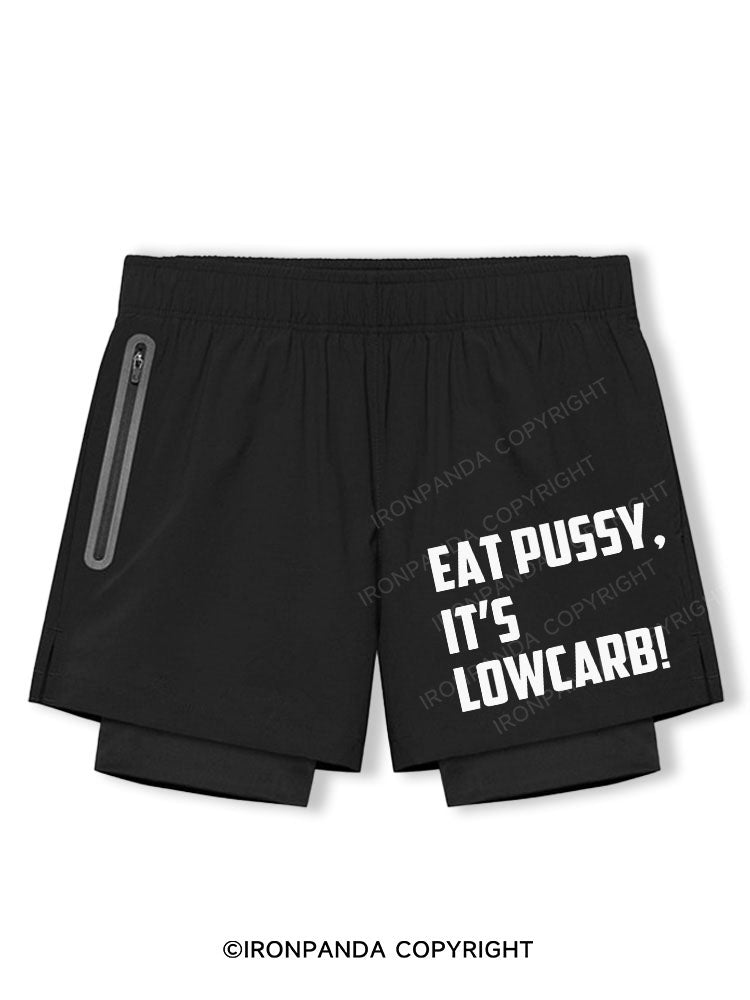 EAT PUSSY, IT'S LOWCARB! Breathable Training Shorts