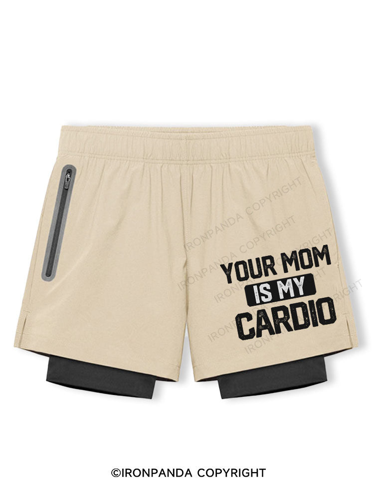 your mom is my cardio Breathable Training Shorts