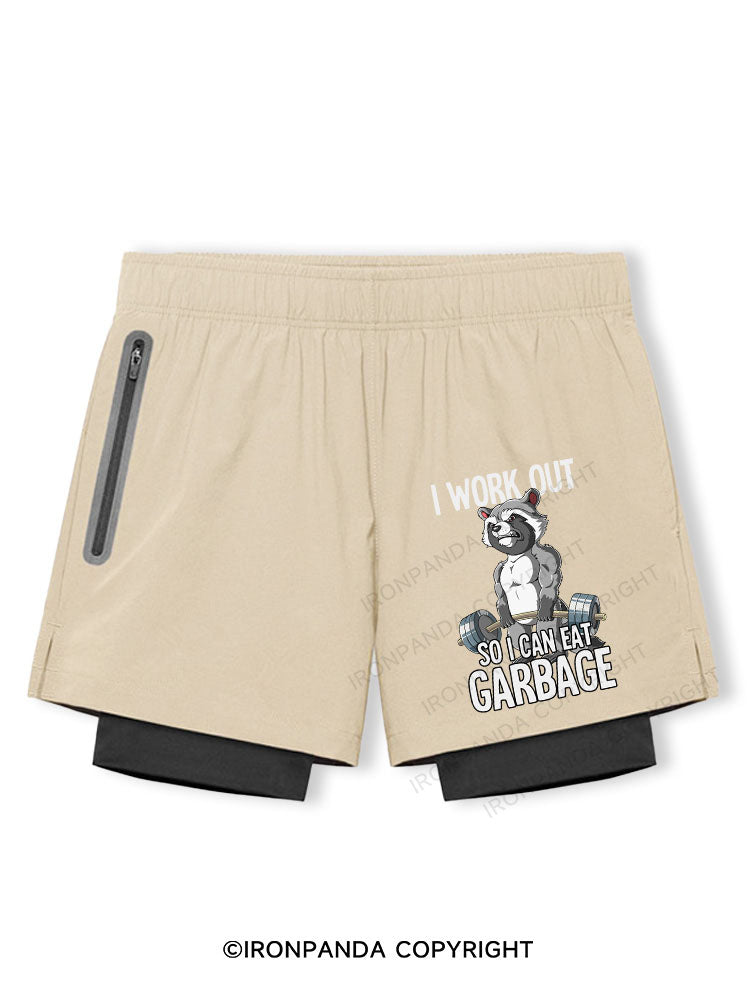 I workout so I can eat garbage Breathable Training Shorts