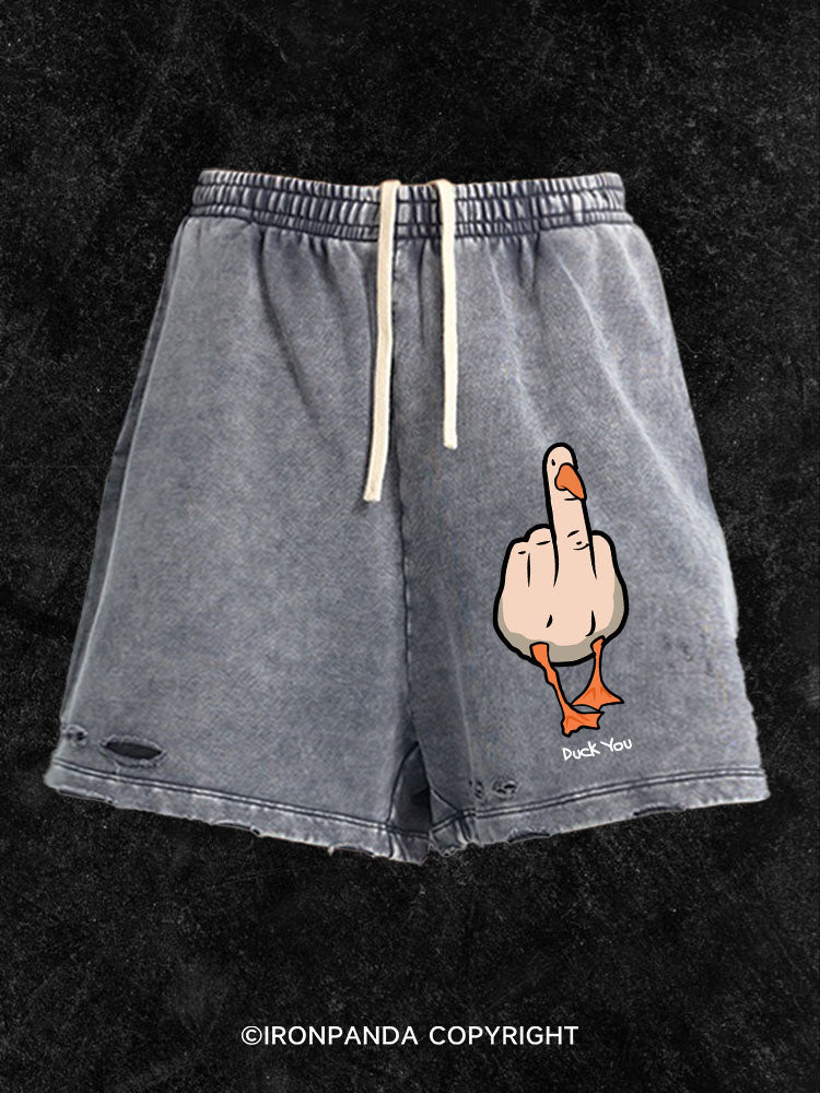 Duck You Washed Gym Shorts
