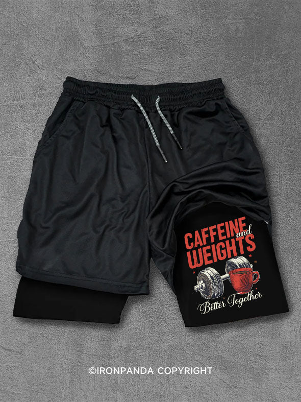CAFFEINE and WEIGHTS Better Together Performance Training Shorts