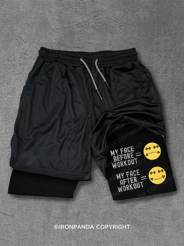 MY FACE WORKOUT Performance Training Shorts