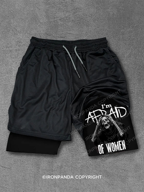 I'm afraid of women Performance Training Shorts