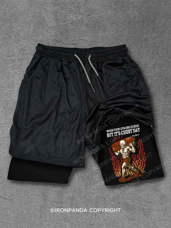 WHEN YOUR GYM BRO IS DEAD BUT IT'S CHEST DAY Performance Training Shorts