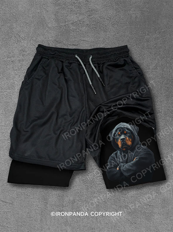 Muscular Rottweiler Performance Training Shorts