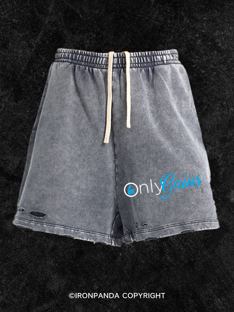 Only Gains Washed Gym Shorts