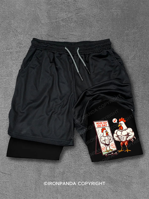 never skip leg day Performance Training Shorts