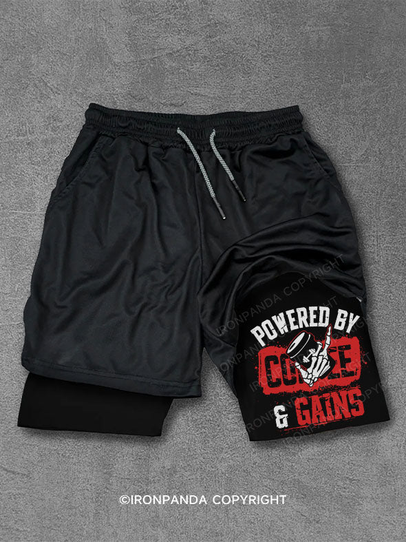Powered by Coffee & Gains Performance Training Shorts
