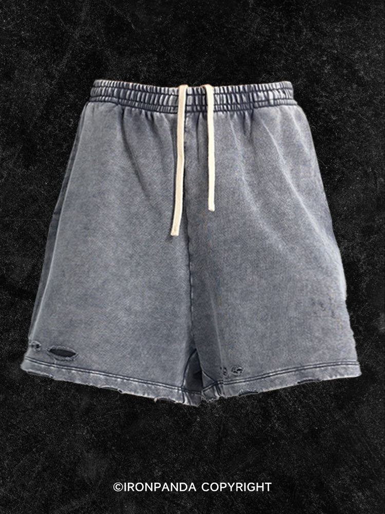 This is my happy place Washed Gym Shorts