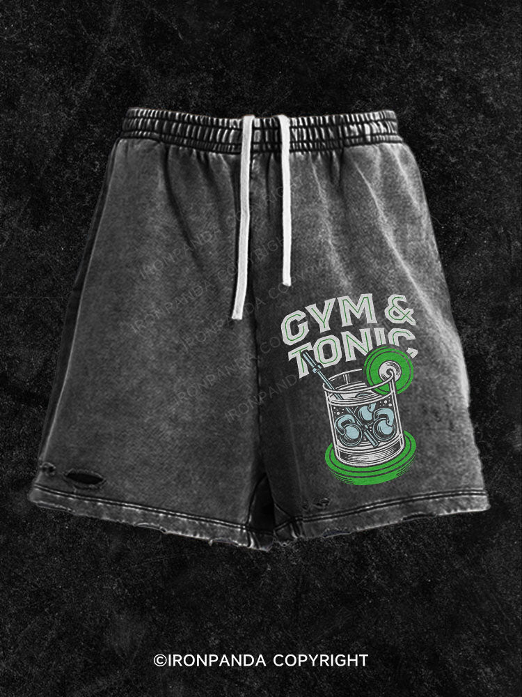 Gym And Tonic Washed Gym Shorts