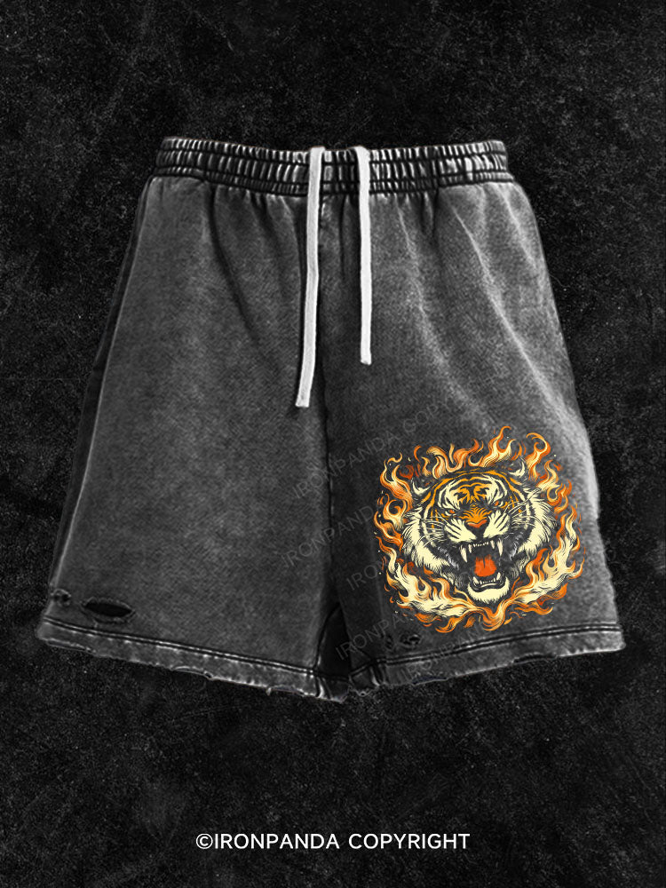 Beast Unleashed Washed Gym Shorts