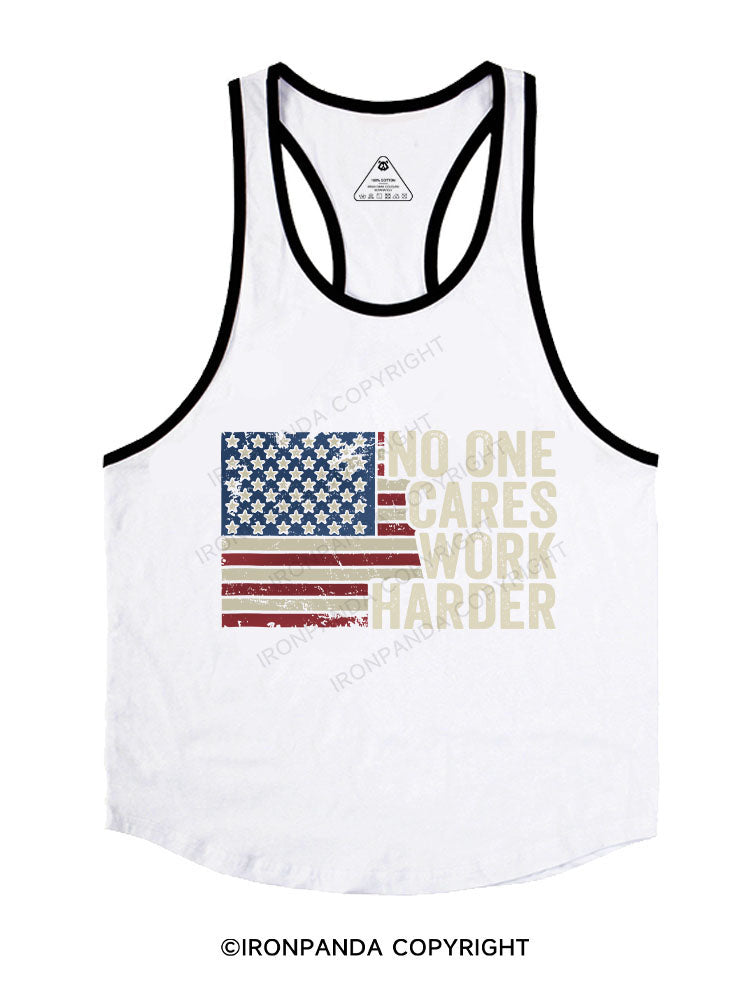 NO ONE CARES WORK HARDER Stringer Gym Vest