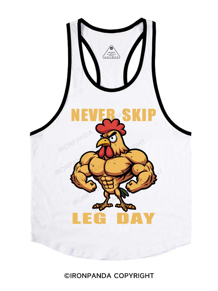 NEVER SKIP LEG DAY Stringer Gym Vest