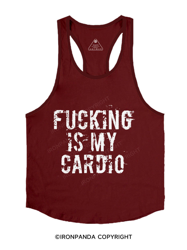 FUCKING IS MY CARDIO Stringer Gym Vest