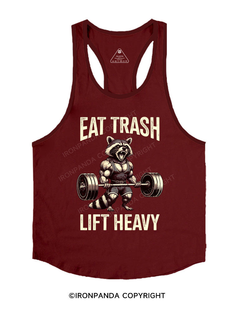 EAT TRASH LIFT HEAVY Stringer Gym Vest