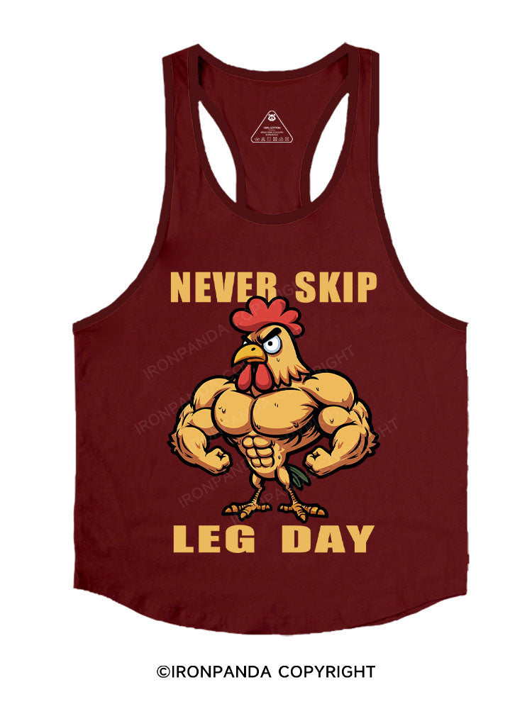 NEVER SKIP LEG DAY Stringer Gym Vest