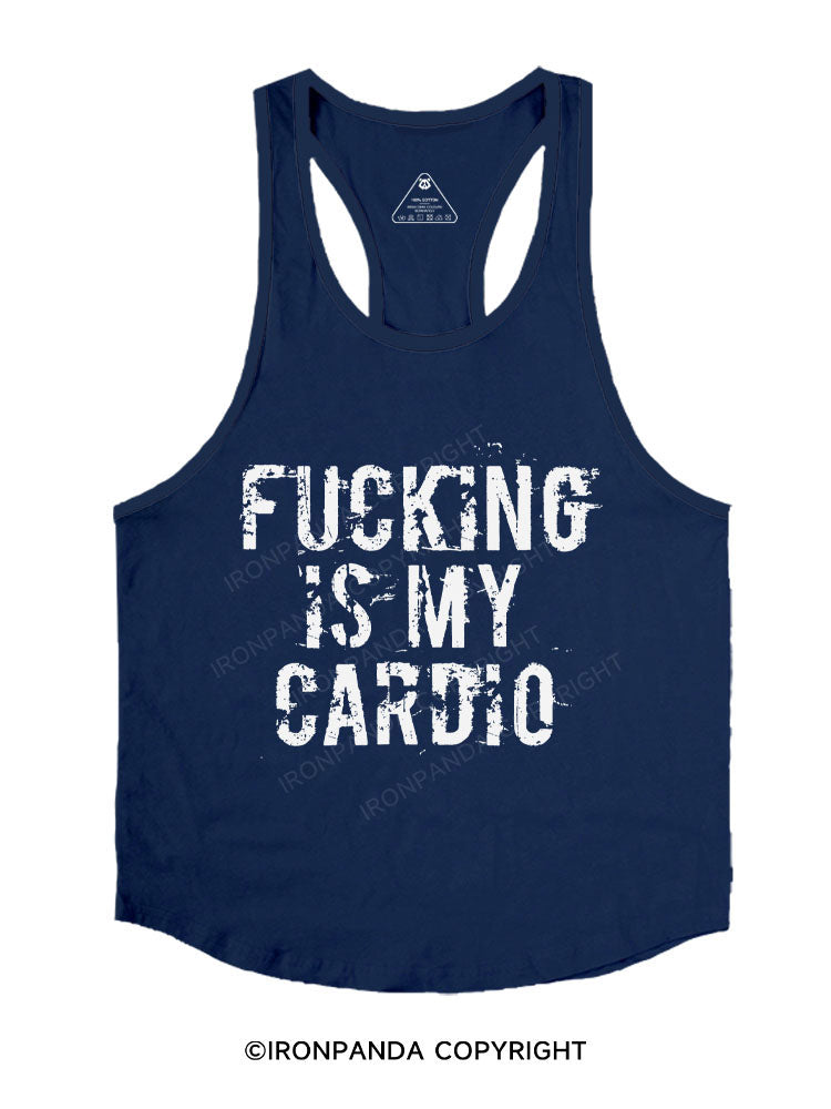 FUCKING IS MY CARDIO Stringer Gym Vest