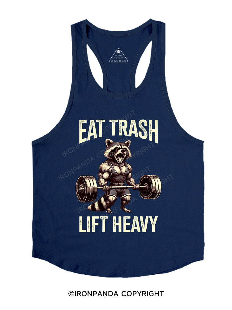 EAT TRASH LIFT HEAVY Stringer Gym Vest