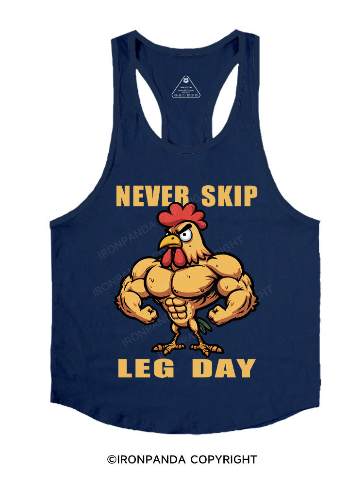 NEVER SKIP LEG DAY Stringer Gym Vest