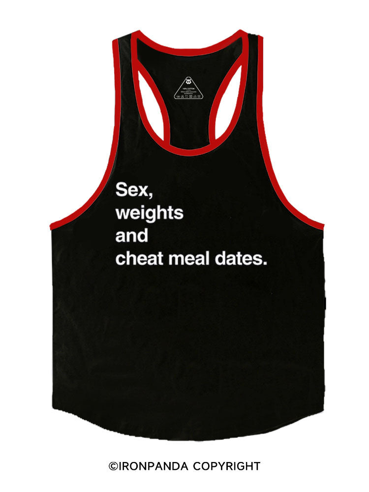 Sex weights and cheat meal dates Stringer Gym Vest