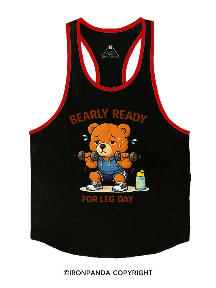 BEARLY READY FOR LEG DAY Stringer Gym Vest