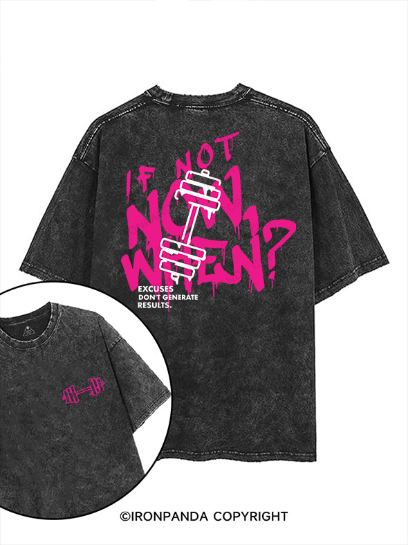 IF NOT NOW, WHEN? printed Gym Shirt