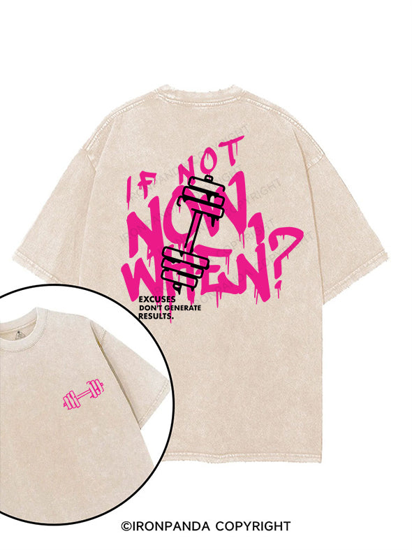 IF NOT NOW, WHEN? printed Gym Shirt