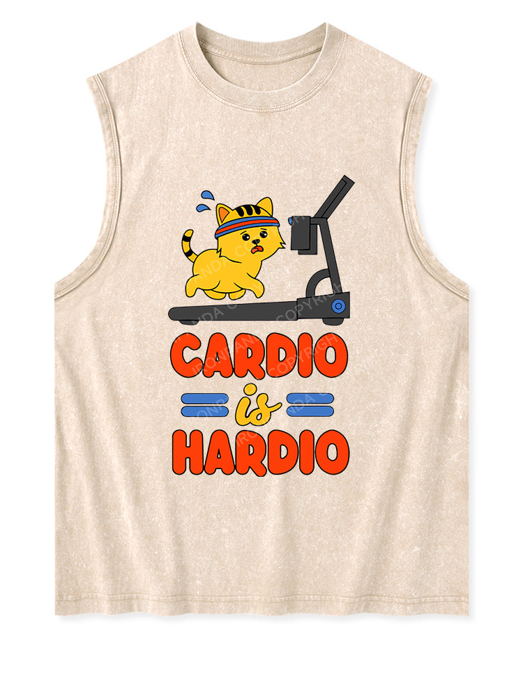 CARDIO IS MY HARDIO Washed Tank