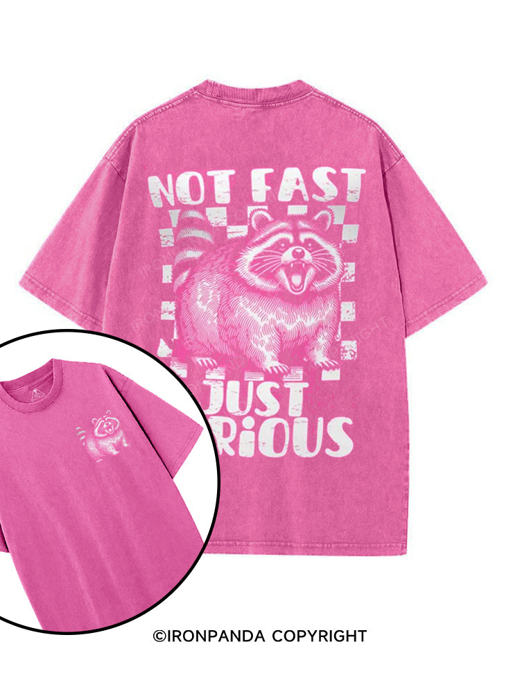 NOT FAST JUST FURIOUS printed Gym Shirt
