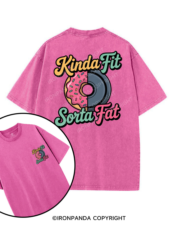 KINDA FIT SORTA FAT printed Gym Shirt