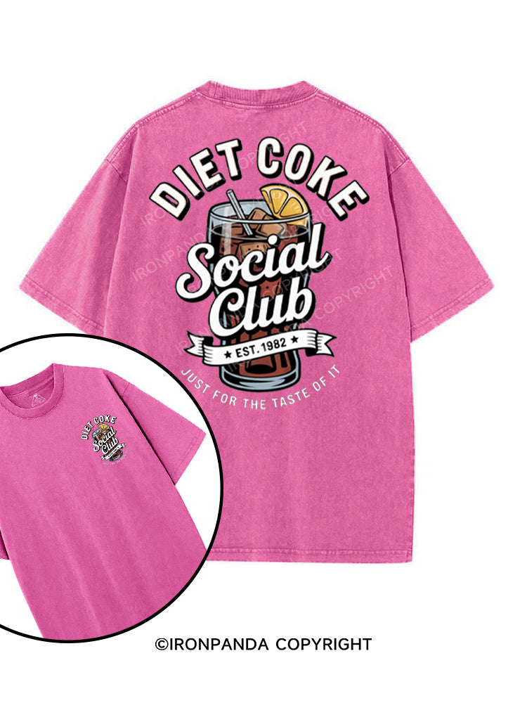 DIET COKE SOCIAL CLUB JUST FOR THE TASTE OF IT printed Gym Shirt