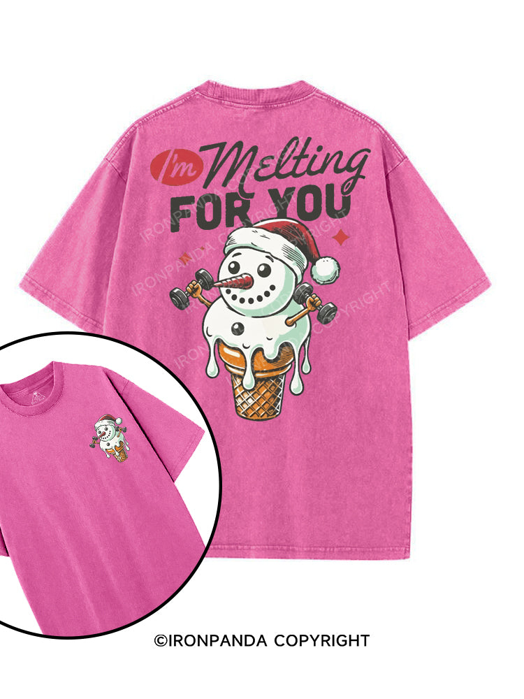 I'M MELTING FOR YOU printed Gym Shirt