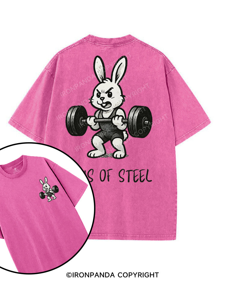 BUNS OF STEEL printed Gym Shirt