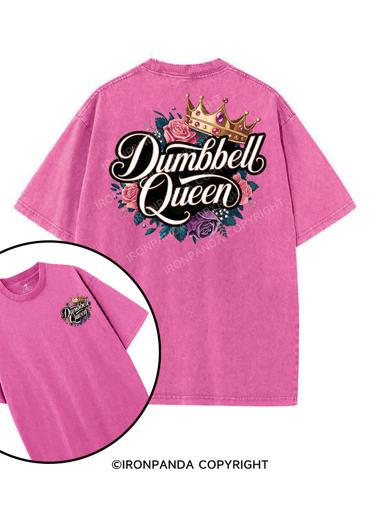 DUMBBELL QUEEN printed Gym Shirt