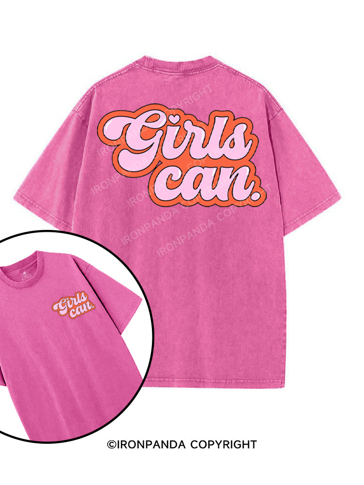 GIRLS CAN printed Gym Shirt