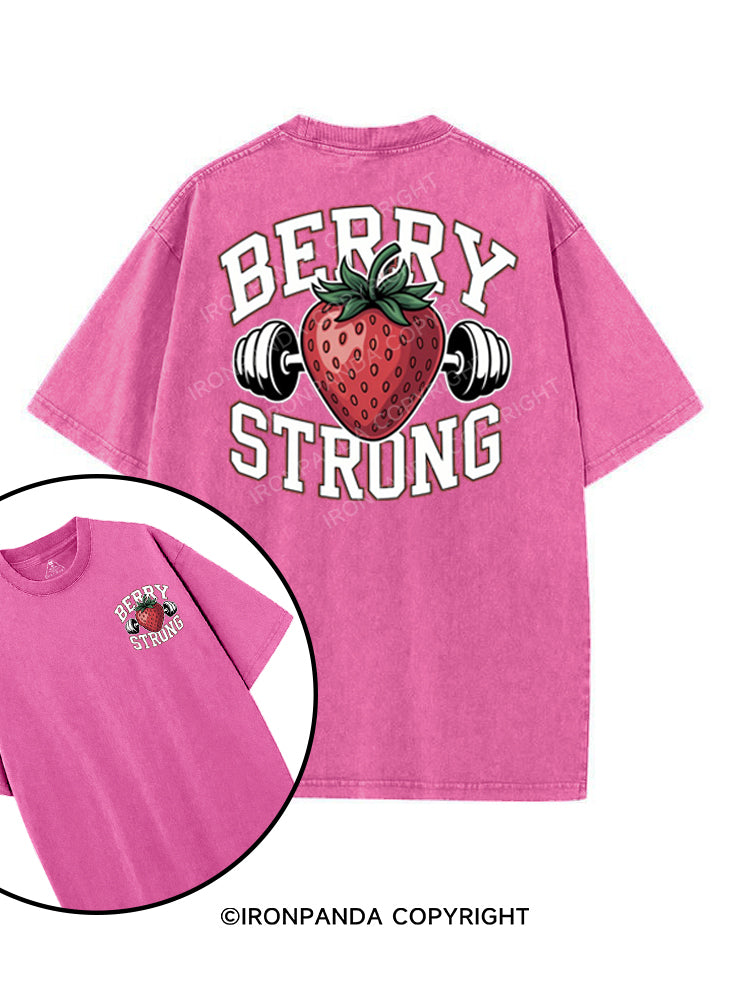 BERRY STRONG printed Gym Shirt