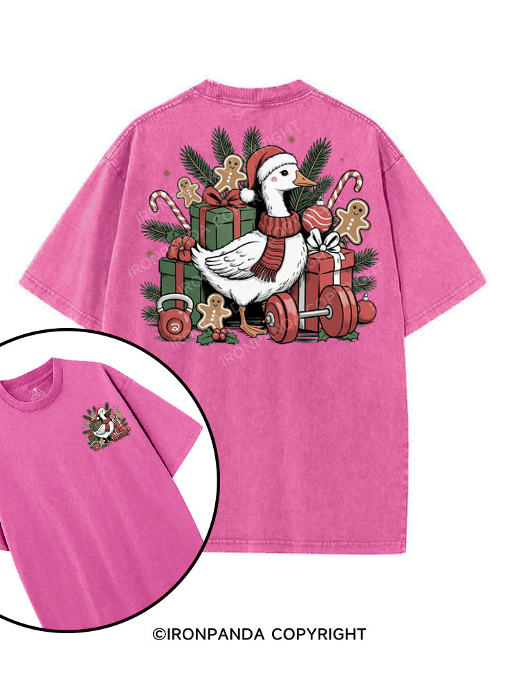 GOOSE'S MERRY MUSCLE TIME printed Gym Shirt