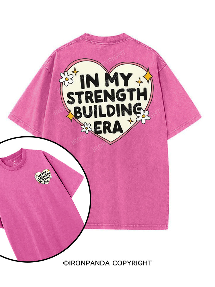 IN MY STRENGTH BUILDING ERA printed Gym Shirt