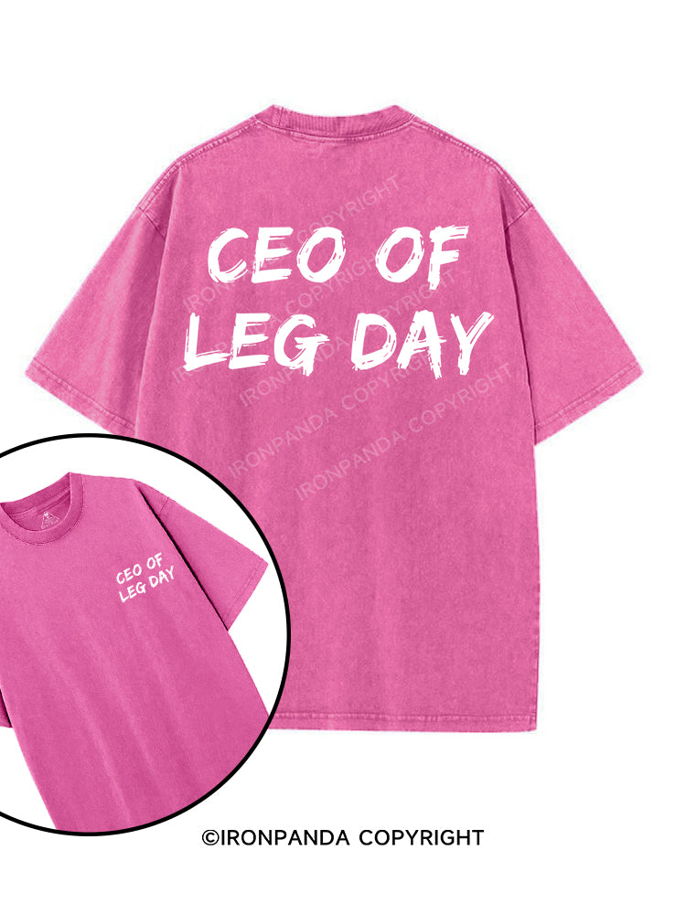 CEO OF LEG DAY printed Gym Shirt