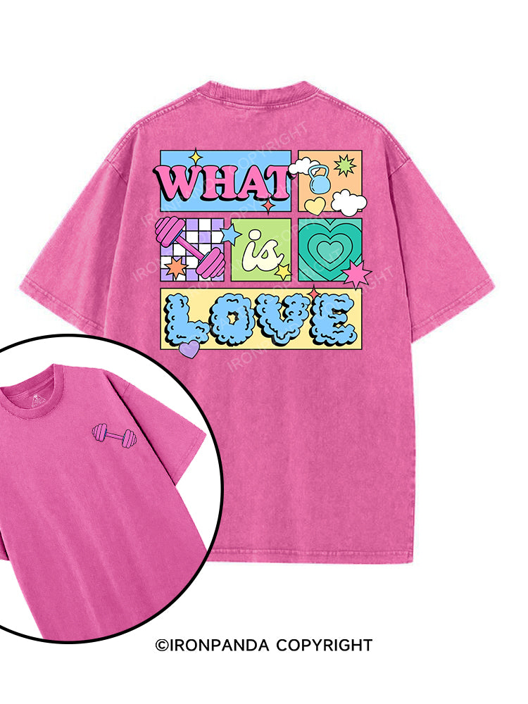 WHAT IS LOVE printed Gym Shirt
