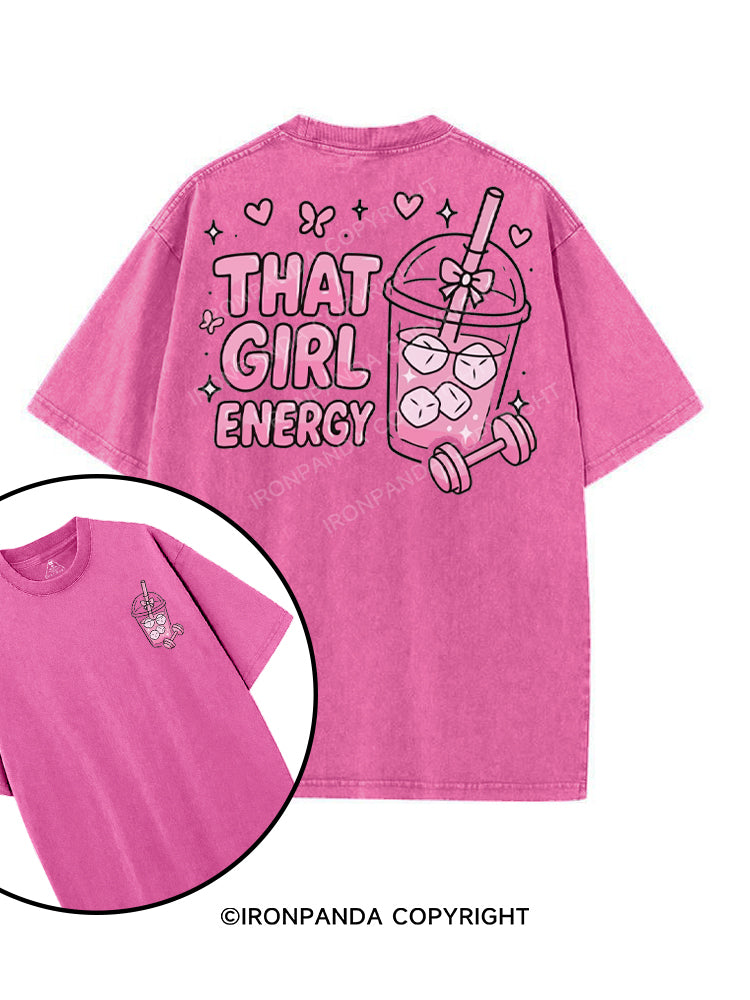 THAT GIRL ENERGY printed Gym Shirt