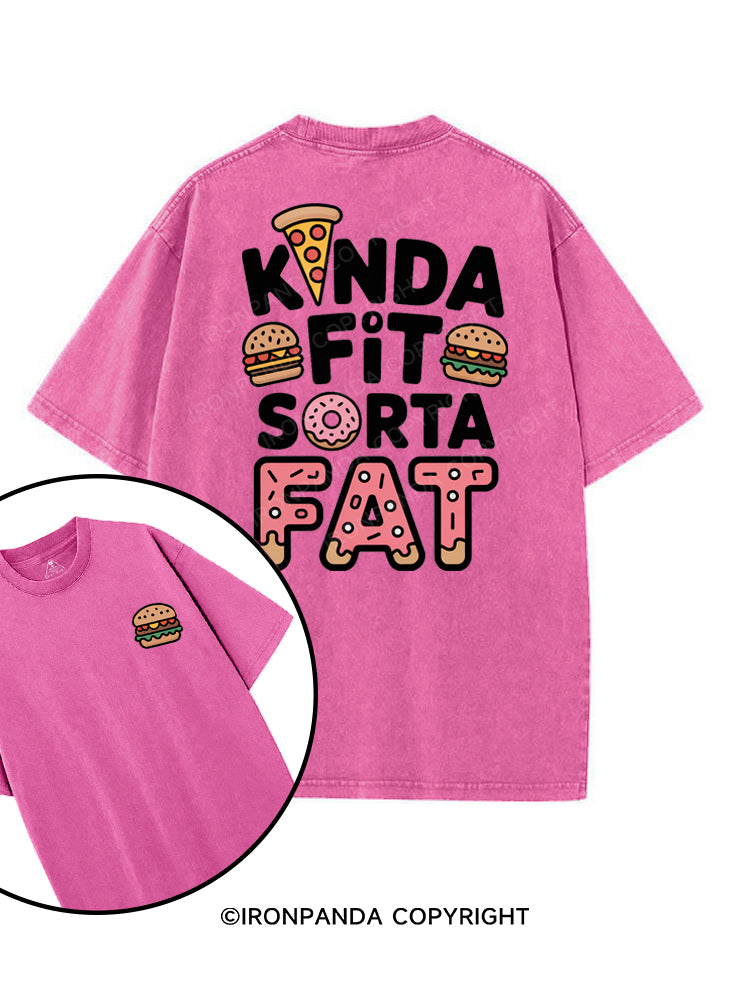 KINDA FIT SORTA FAT printed Gym Shirt