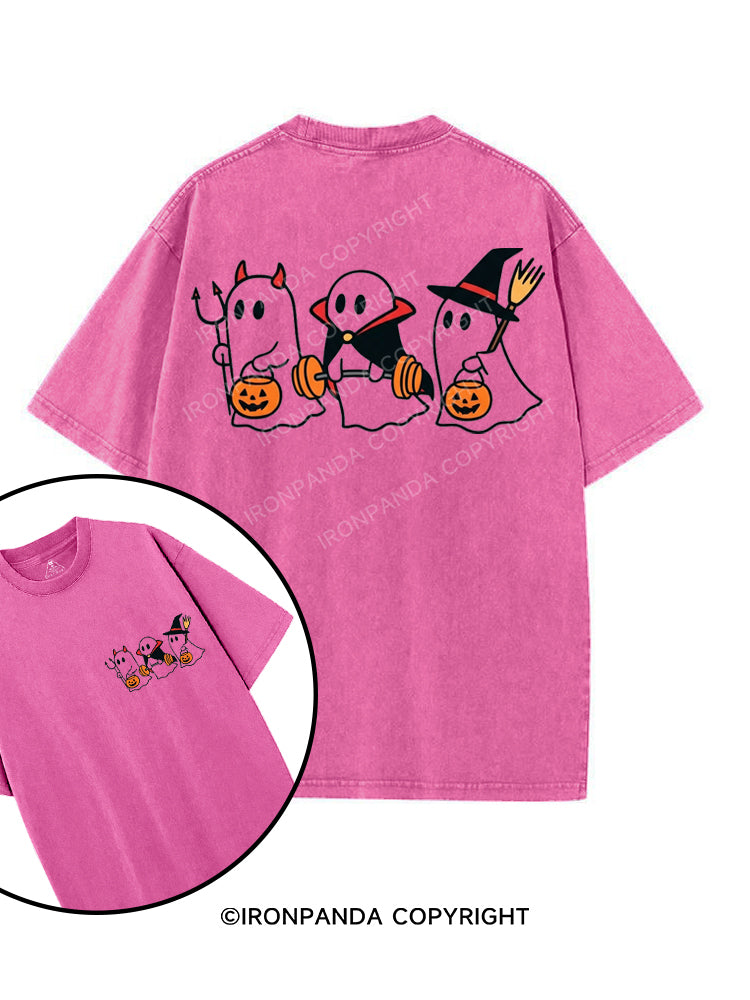 Haunted Gains Crew printed Gym Shirt