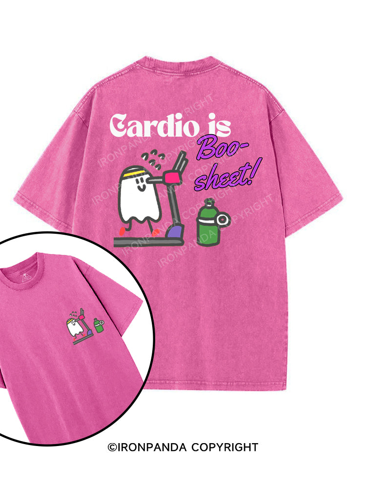 CARDIO IS BOO-SHEET! printed Gym Shirt