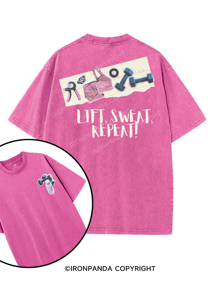 LIFT, SWEAT, REPEAT! printed Gym Shirt