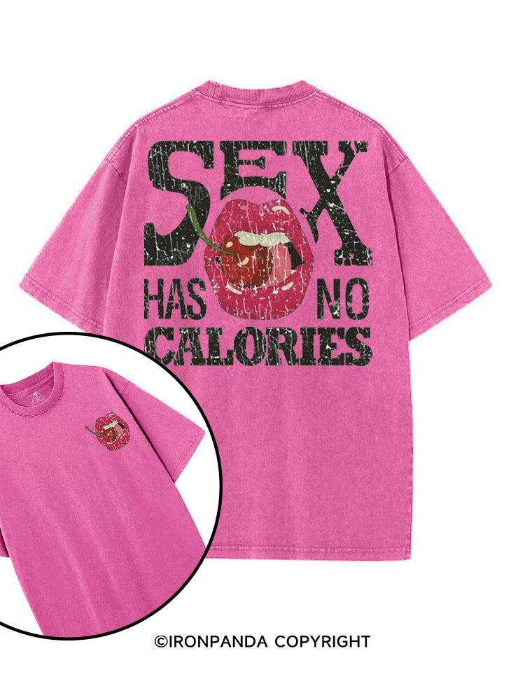 SEX HAS NO CALORIES printed Gym Shirt
