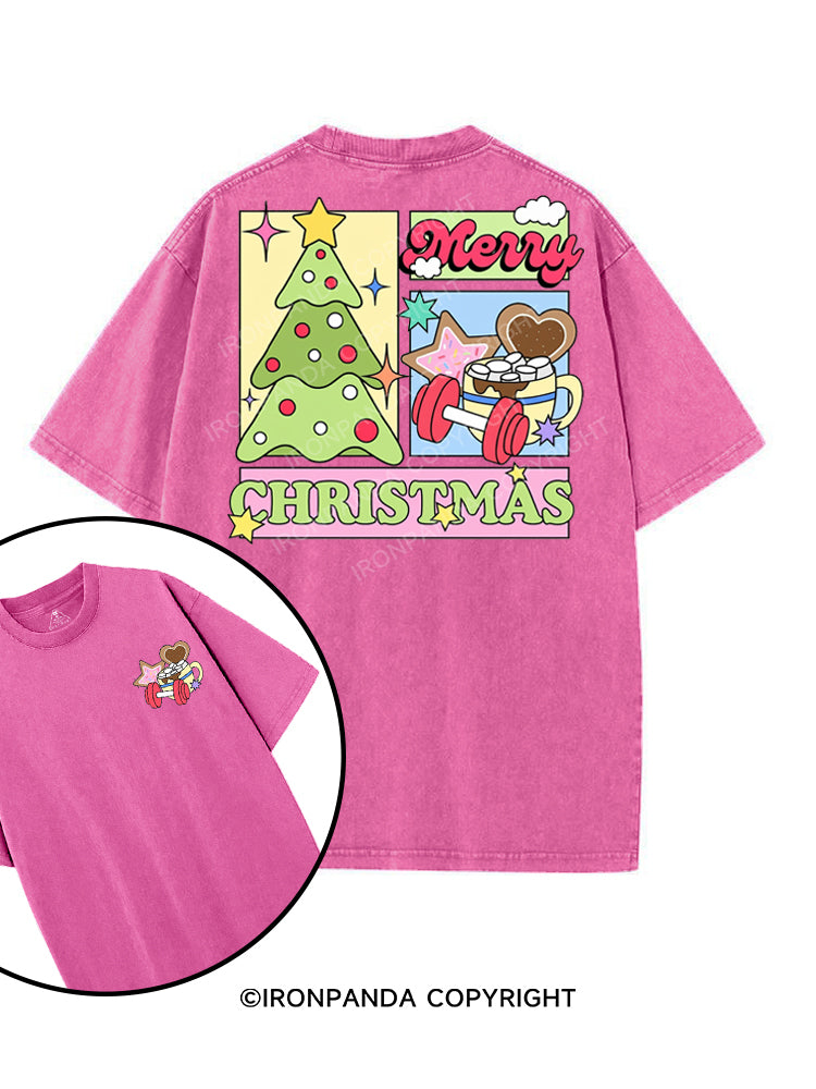 MERRY CHRISTMAS printed Gym Shirt