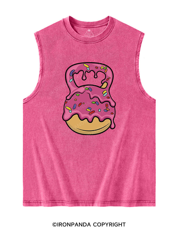 Delicious Donut Kettlebell Washed Tank