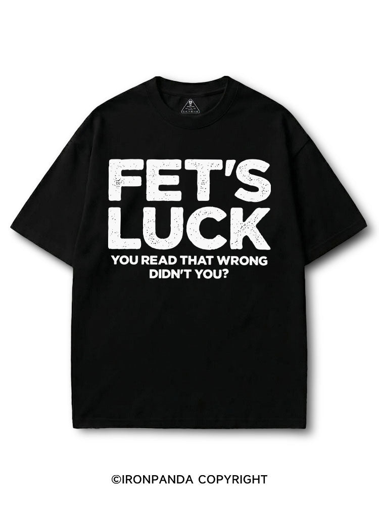 FET’S LUCK YOU READ THAT WRONG DIDN’T YOU? COTTON PUMP COVER